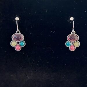 Multicolor fishhook earrings